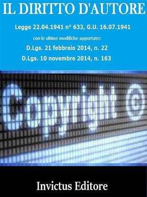 cover image of Codice del diritto d'autore